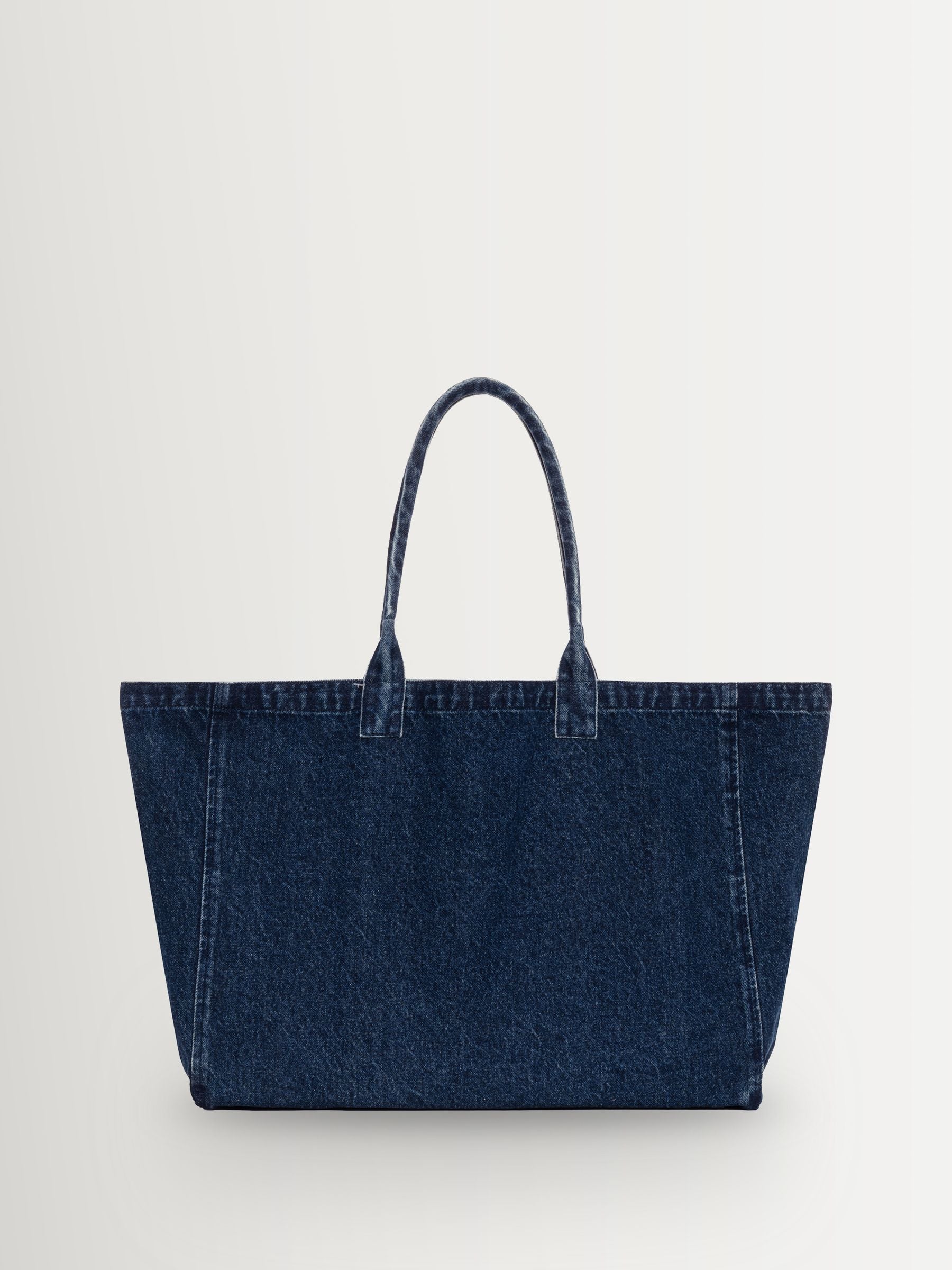 ANINE BING blue Leo denim tote bag spacious 46x50cm, UK version