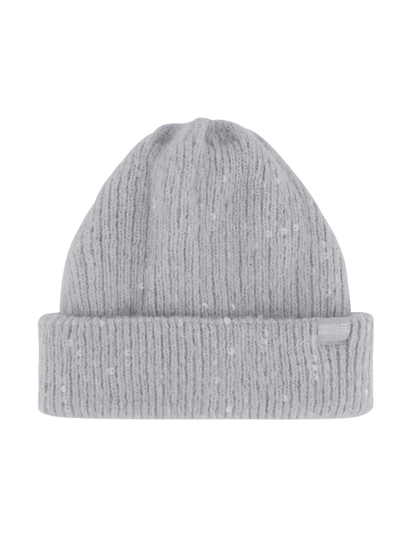 Regatta grey Lorelai beanie hat with sparkly sequins (British brand)