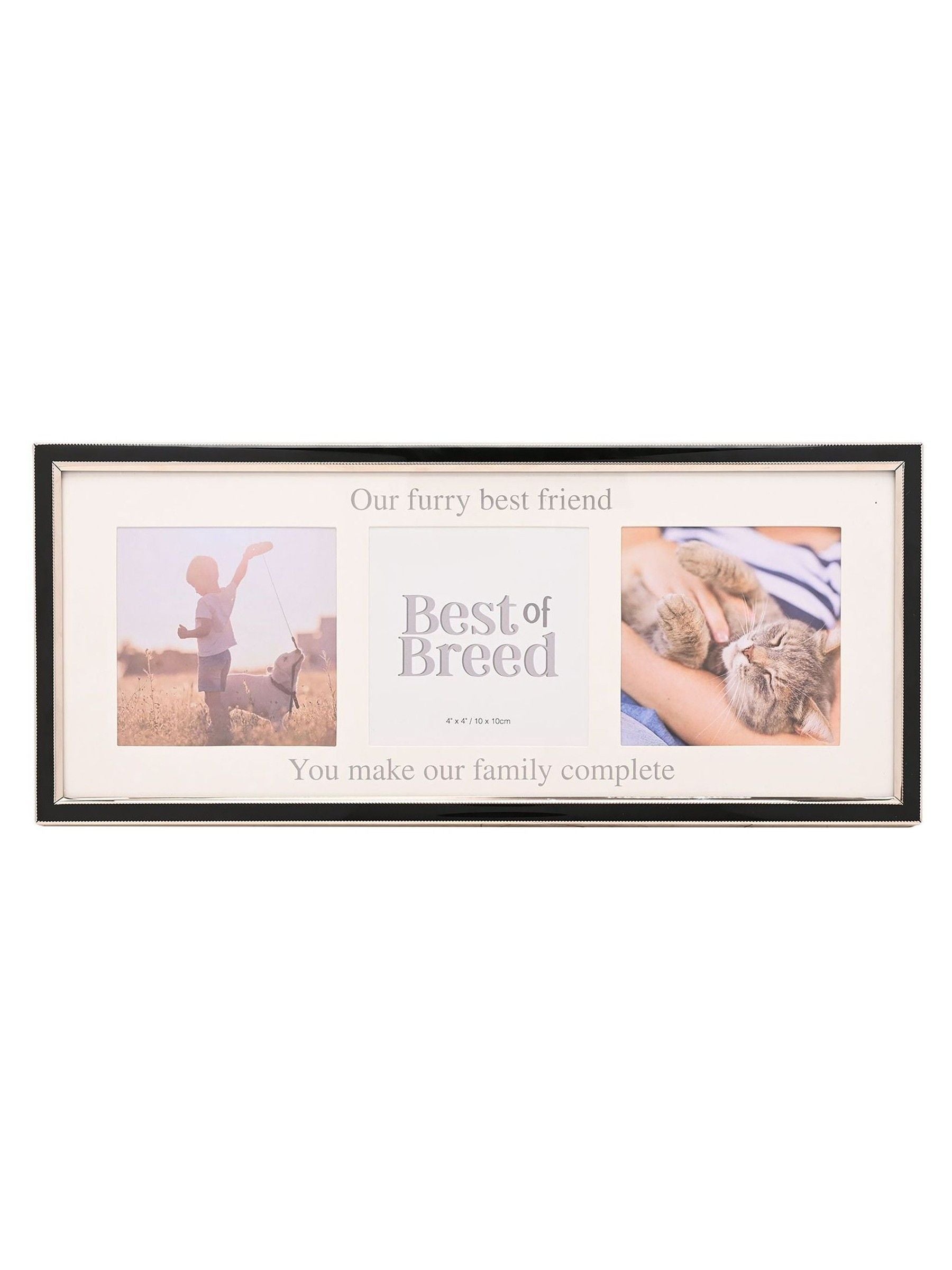 Widdop white paw print photo frame with ink pad (British brand)