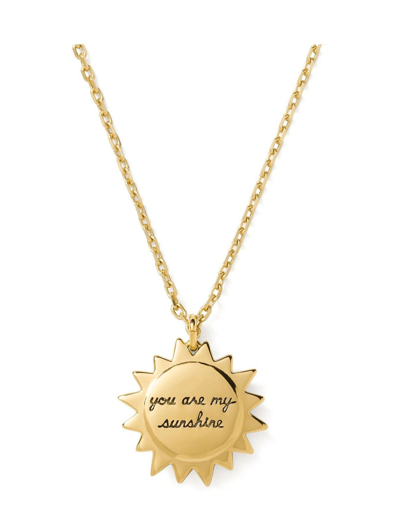 Kate Spade gold tone sun pendant necklace, imported from the UK