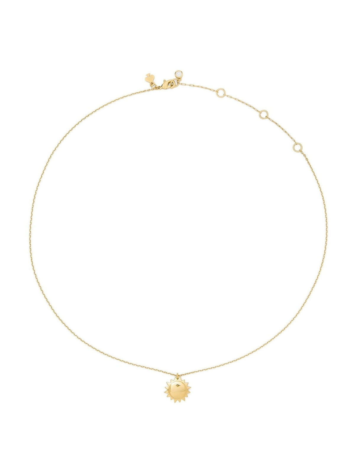 Kate Spade gold tone sun pendant necklace, imported from the UK