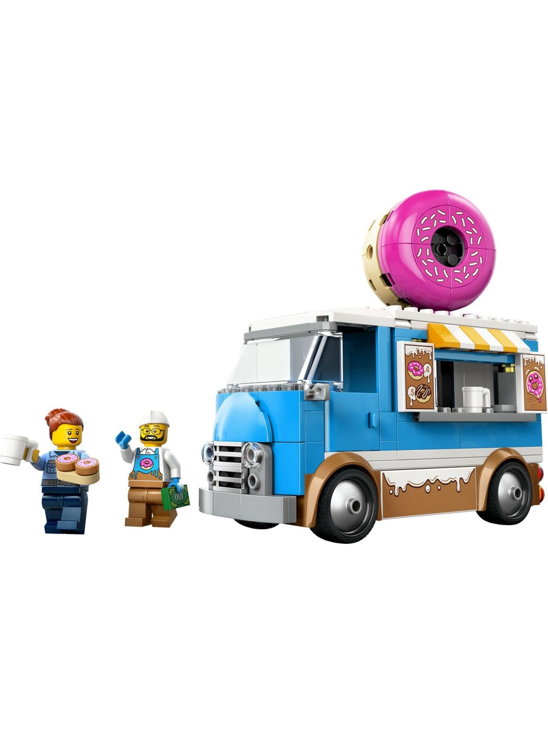 LEGO City Doughnut Truck toy set with 2 minifigures, UK version