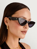 Le Specs Hypnosis cat-eye sunglasses black midsize - British product