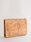 Leather pouch deer print in genuine leather - British product