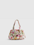 River Island cream tulip print travel holdall, imported from the UK