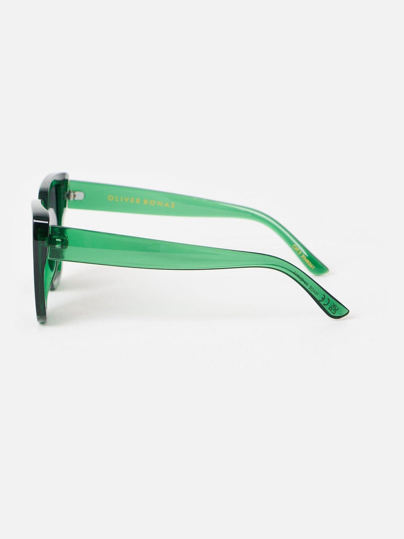 Oliver Bonas green crystal cat eye sunglasses, UK version