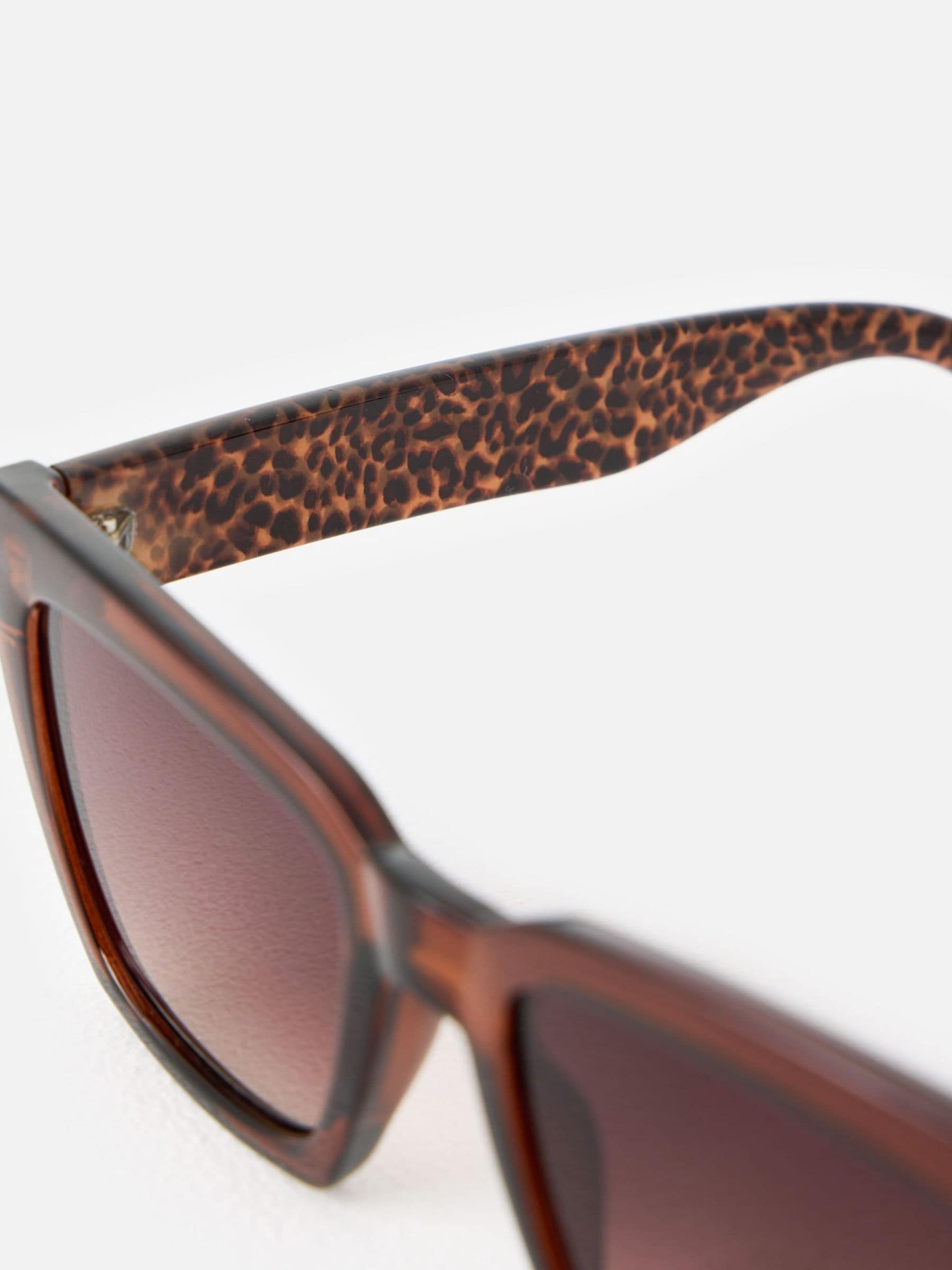 Oliver Bonas brown angled square sunglasses - British product