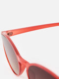 Oliver Bonas red preppy sunglasses with brown tinted lenses - British product
