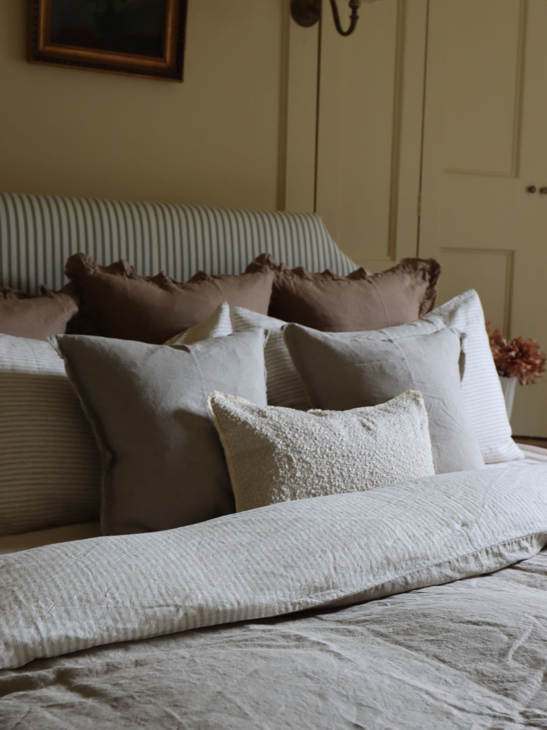 Ellenvale Interiors Esmee linen cushion cover 45x45cm imported from the UK