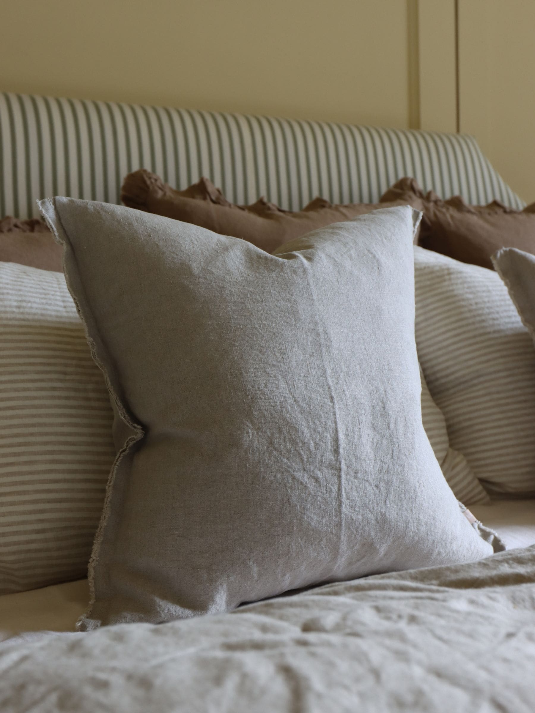 Ellenvale Interiors Beige Esmee Linen 45 x 45cm Cushion Cover