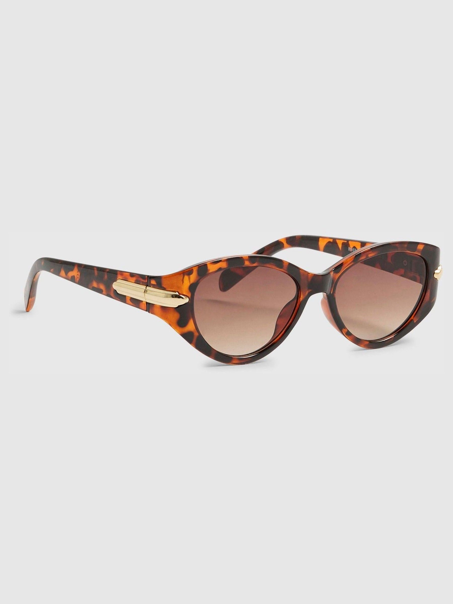 River Island brown slim cat eye sunglasses (British brand)