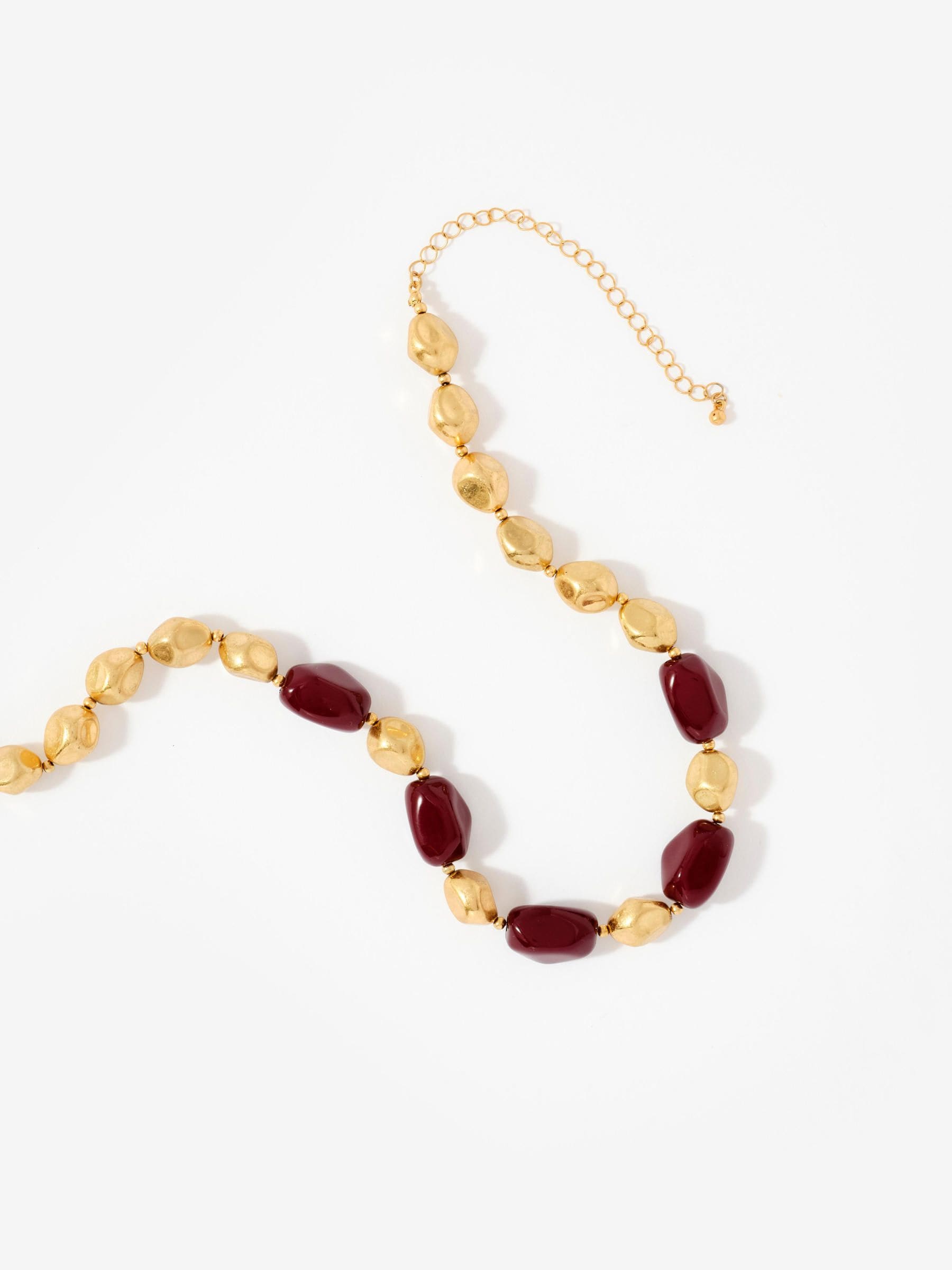 Mint Velvet red resin chunky beaded necklace (British brand)