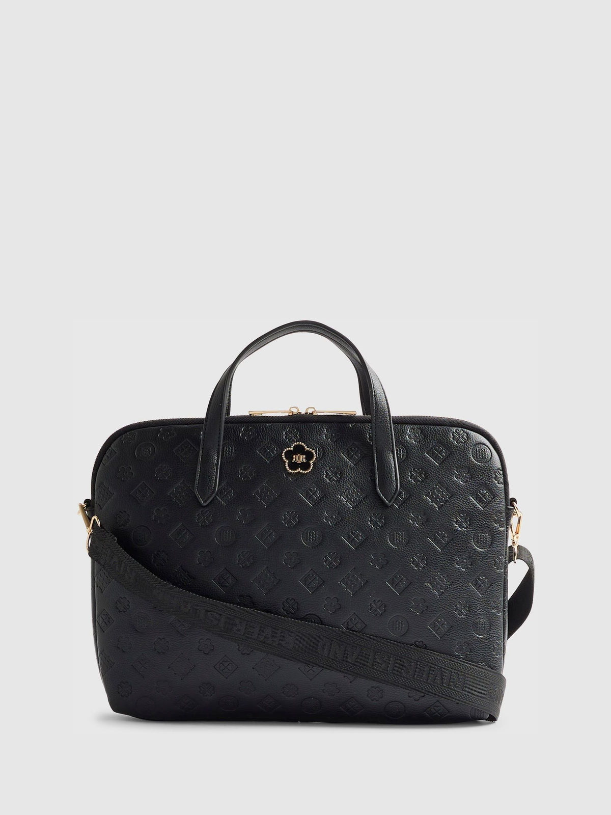 River Island Matte Black Monogram laptop case - British product