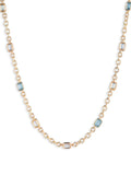 Lauren Ralph Lauren gold tone multi stone necklace 40.5cm (British brand)