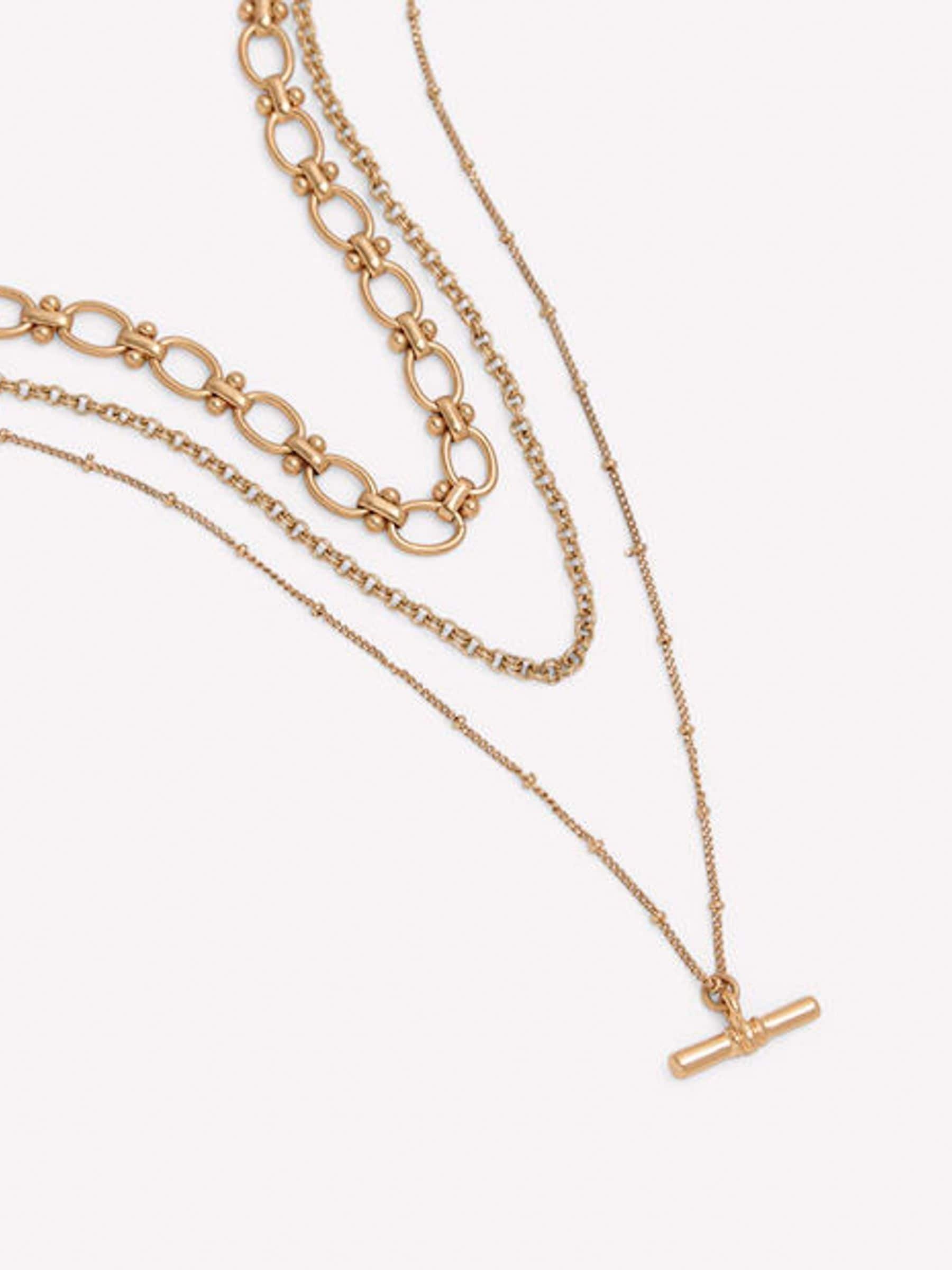 Boden gold tone layering necklace, imported from the UK