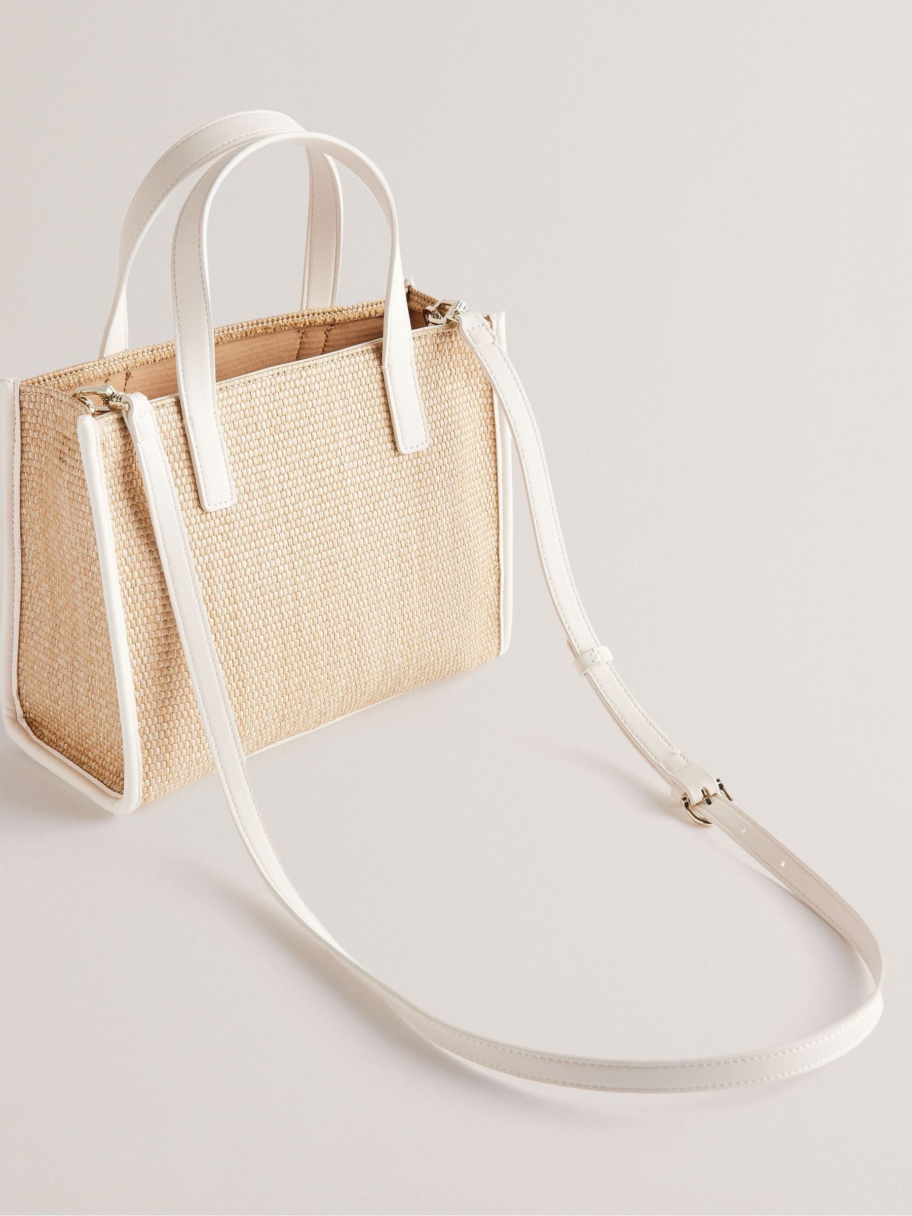 Ted Baker Paolina faux raffia small handbag, imported from the UK