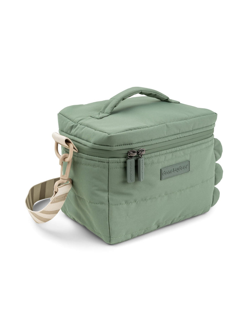 Done by Deer green quilted insulated lunch bag, imported from the UK