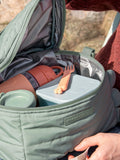 Done by Deer green quilted insulated lunch bag, imported from the UK