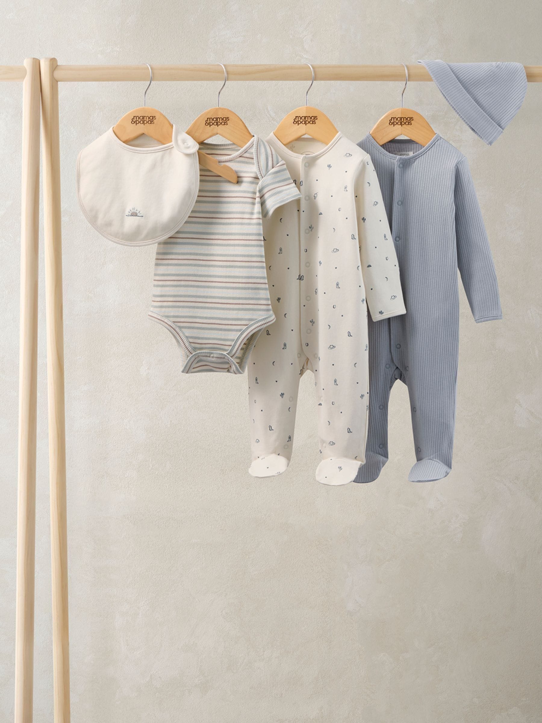 Mamas & Papas 5-piece baby clothing set blue, UK version