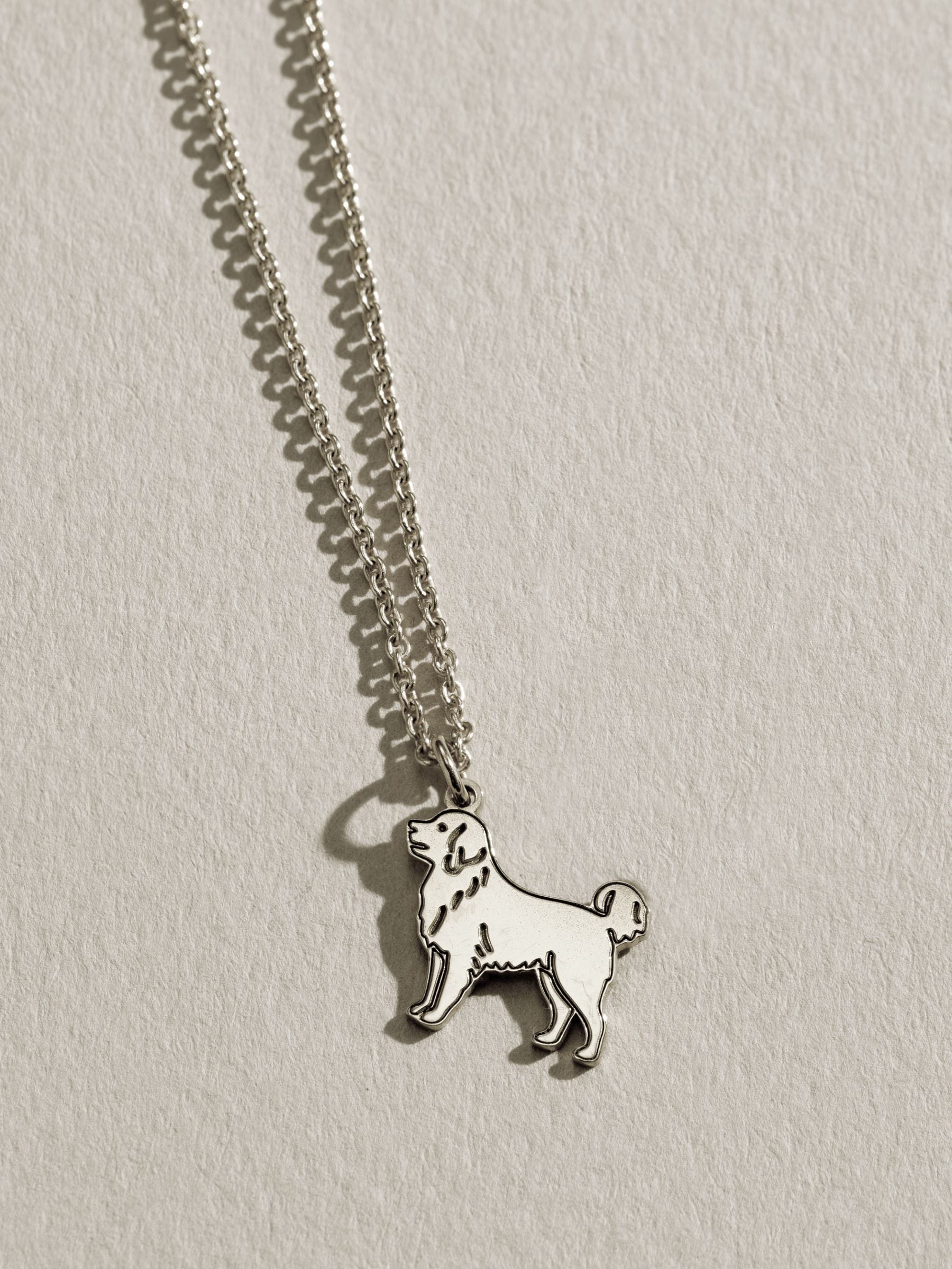 Posh Totty Designs personalised dog charm necklace, UK version