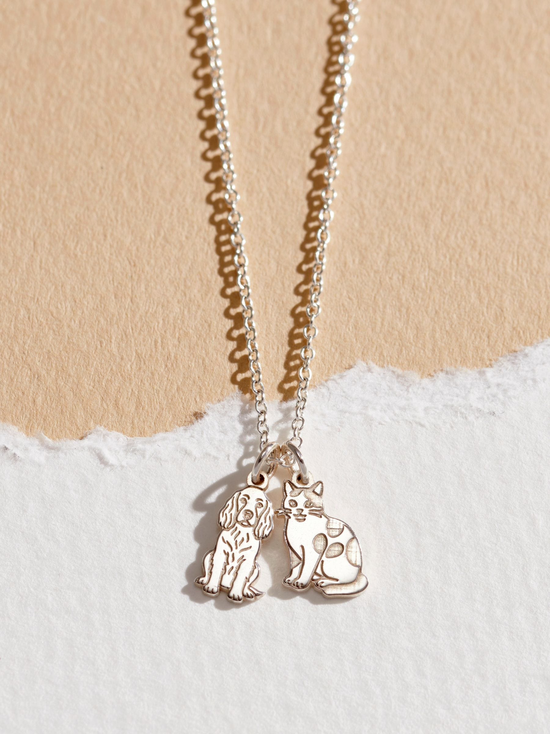 Posh Totty Designs personalised dog charm necklace, UK version