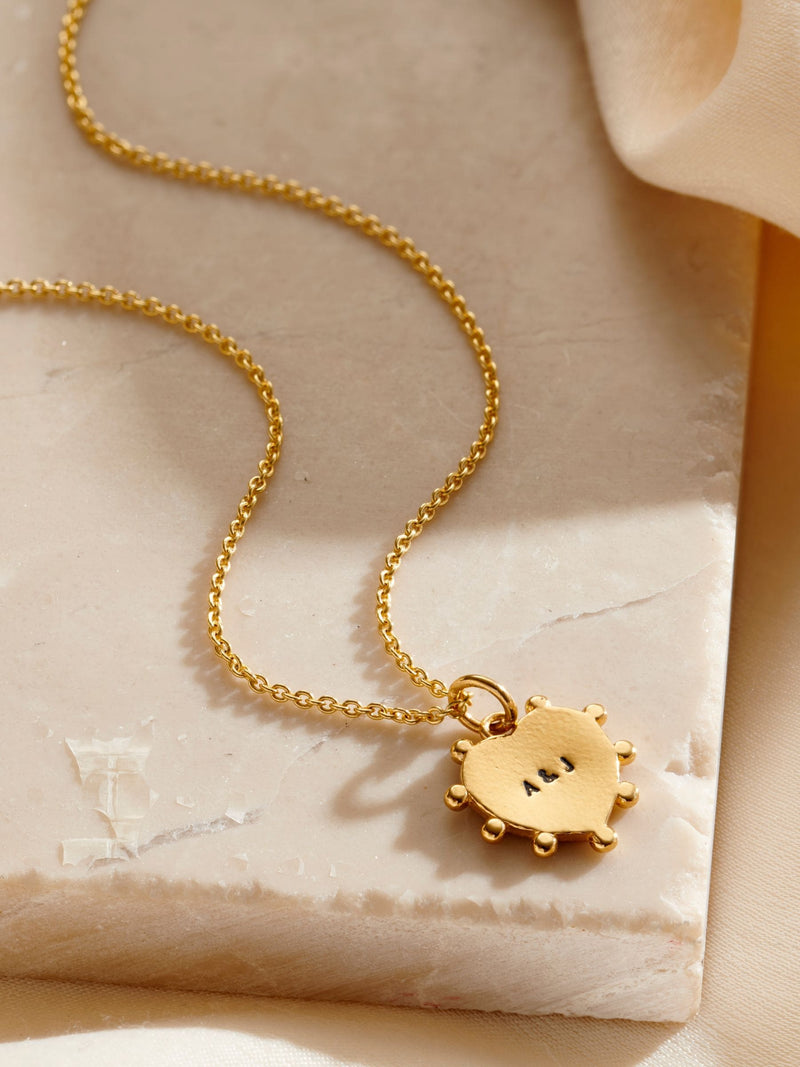 Posh Totty Designs personalised heart necklace 18 inch chain, imported from the UK