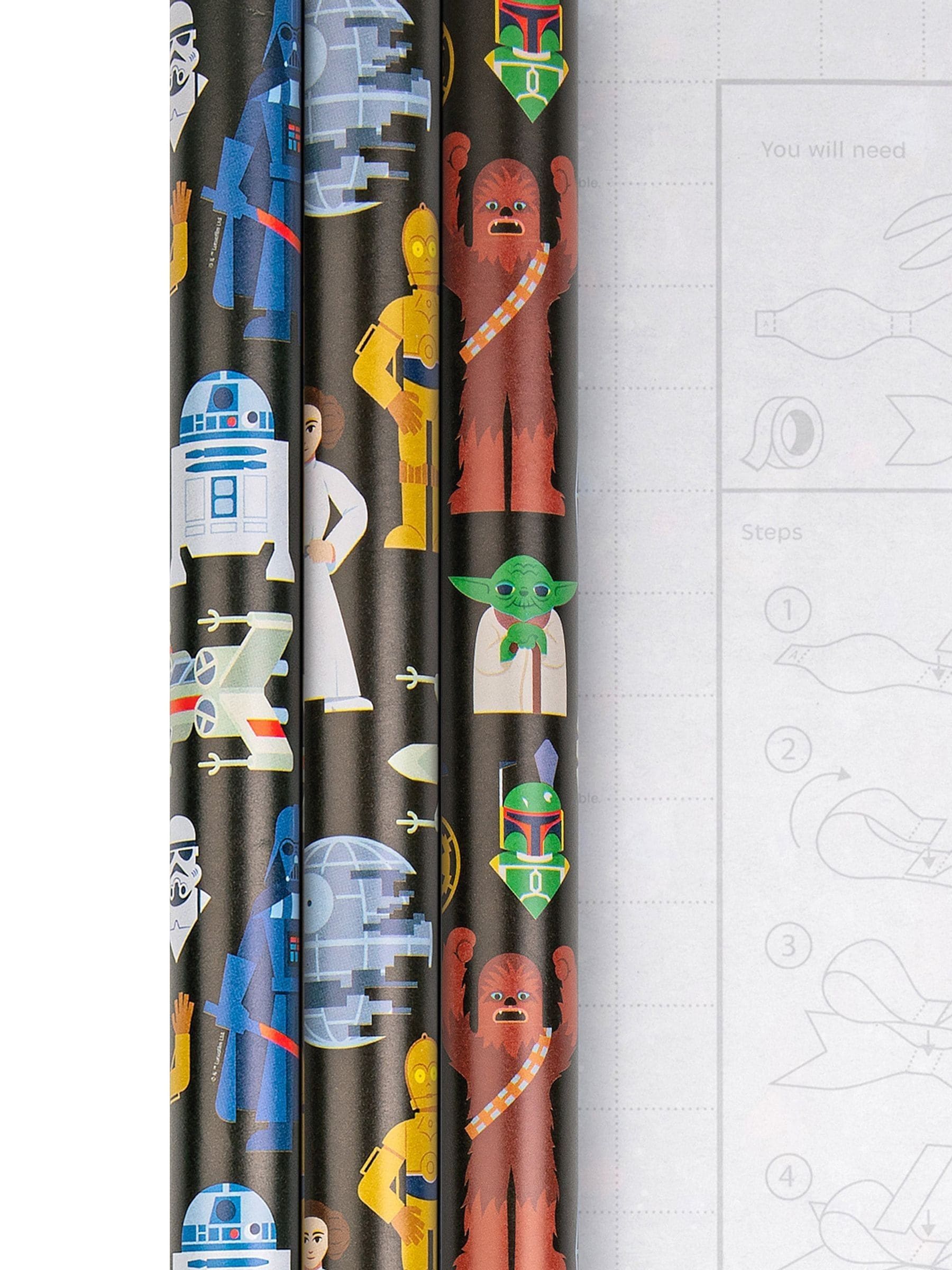 Hallmark Star Wars wrapping paper 3 rolls 2m each, imported from the UK