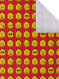 Hallmark Lego heads wrapping paper 3 rolls, imported from the UK