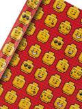 Hallmark Lego heads wrapping paper 3 rolls, imported from the UK