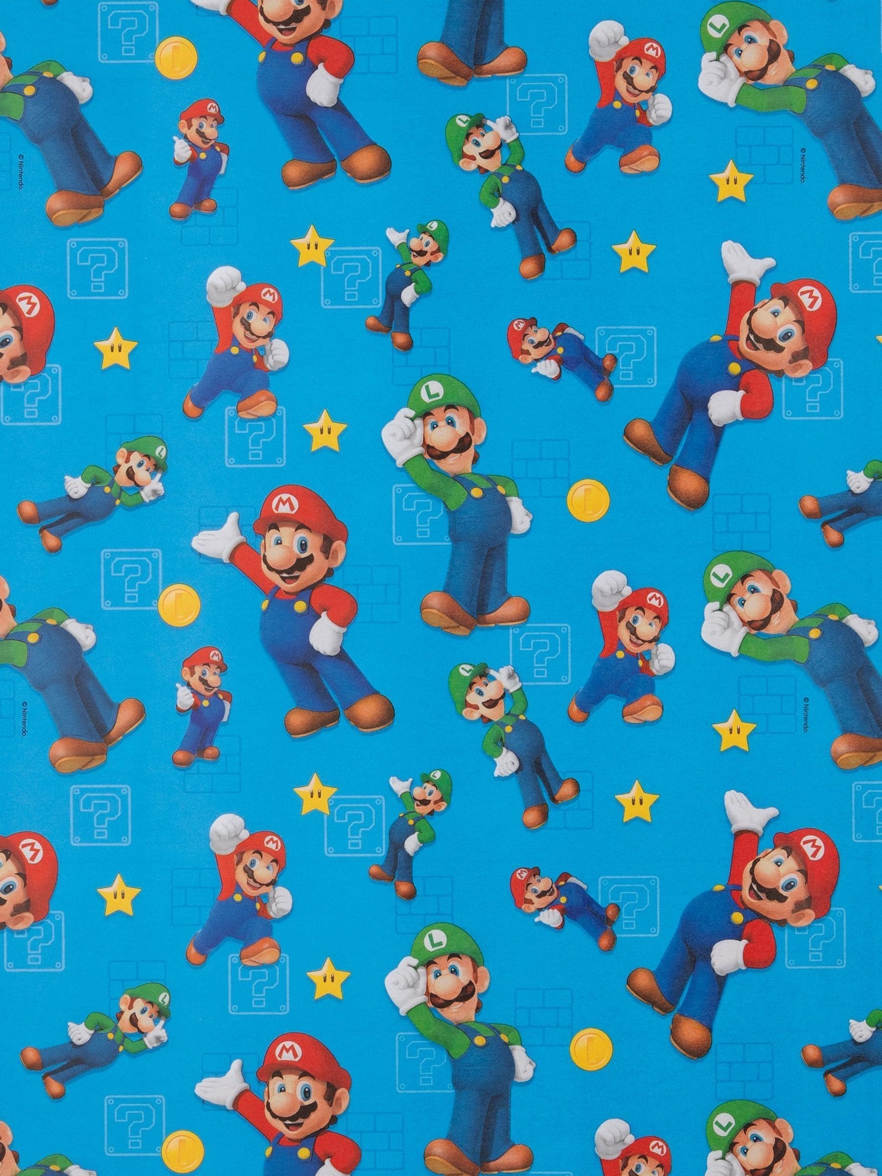 Hallmark Super Mario Bros wrapping paper 3 pack, UK version
