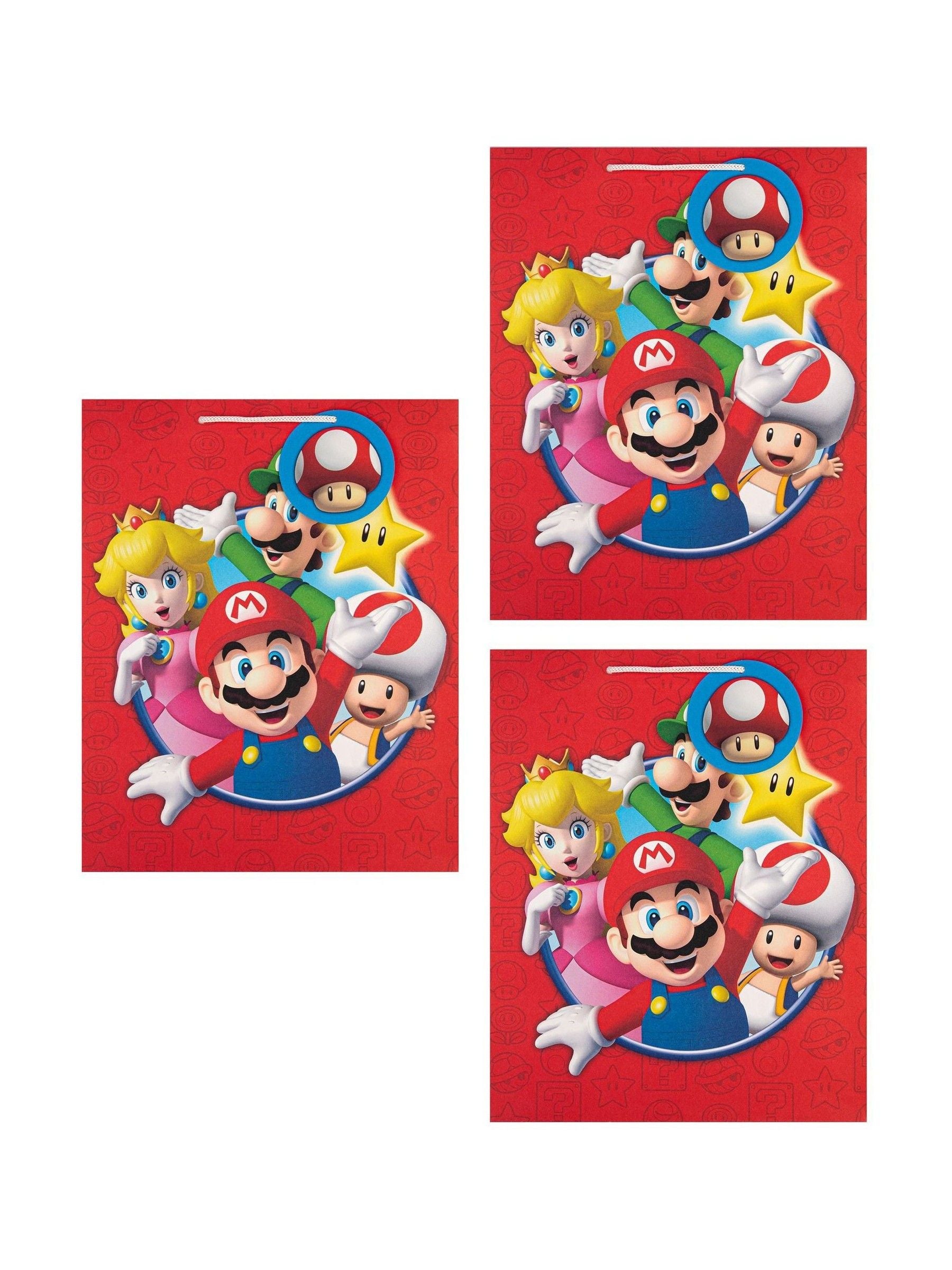Hallmark Super Mario Bros gift bags 3 pack, UK version