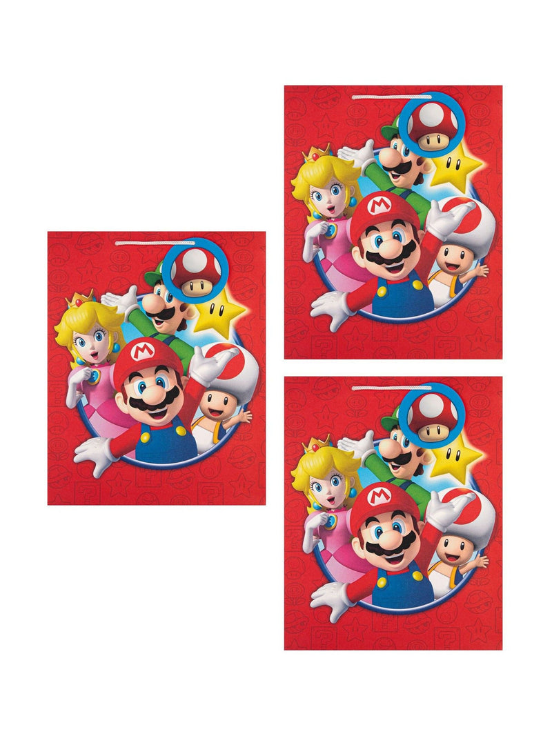 Hallmark Super Mario Bros gift bags 3 pack, UK version