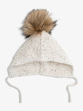 The Little Tailor baby hat with faux fur pom pom - British product