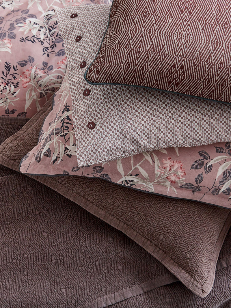 Bedeck of Belfast mulberry cotton quilted sham - British product