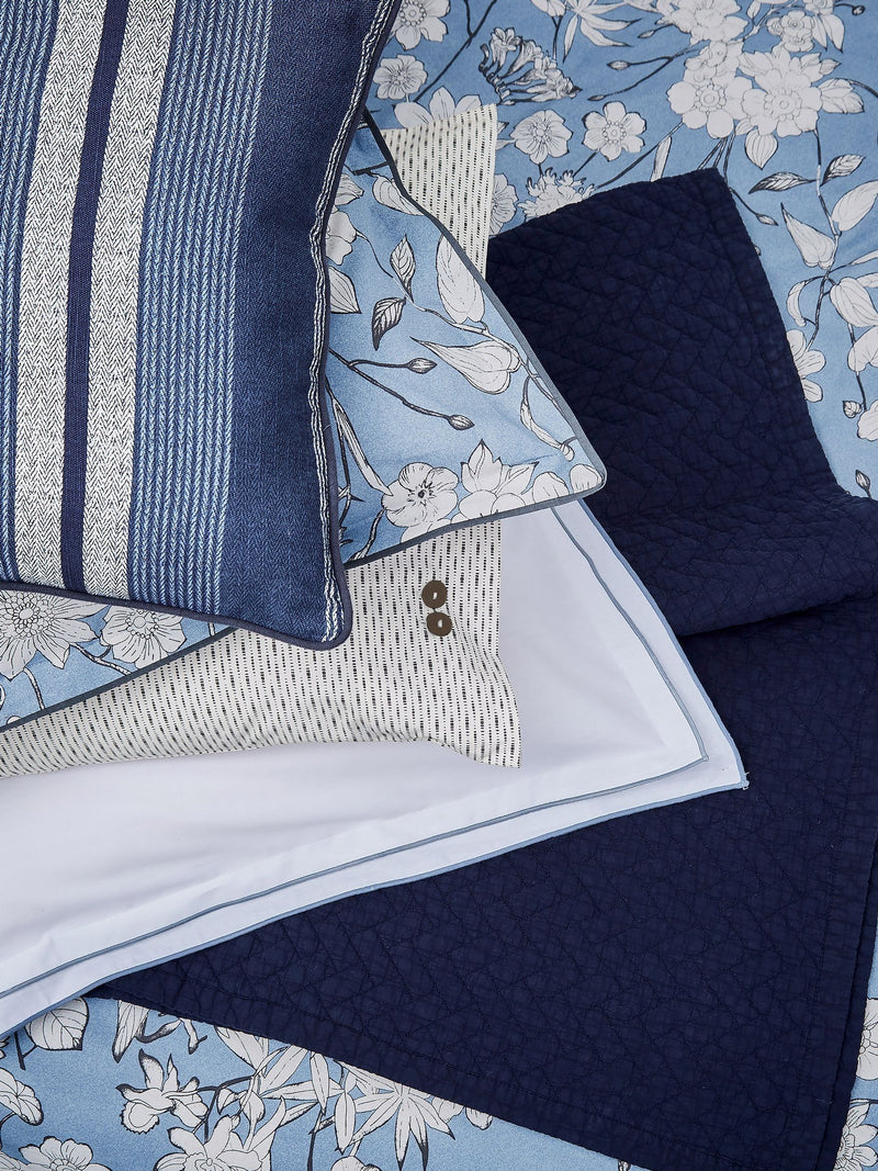 Bedeck of Belfast pillowcase pair chambray blue - British product