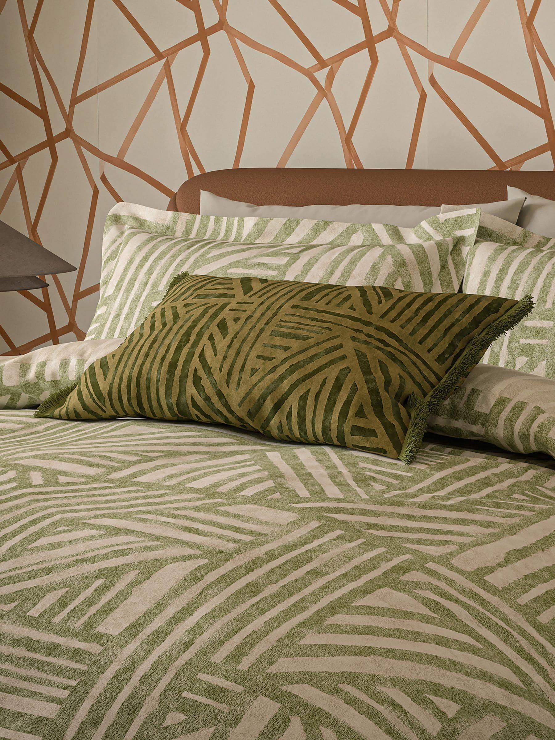Harlequin Jade Crater cushion 60x40cm - British product