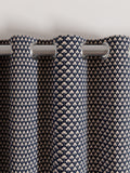 Ted Baker Navy Palm Geo Blackout Lined Eyelet Curtains