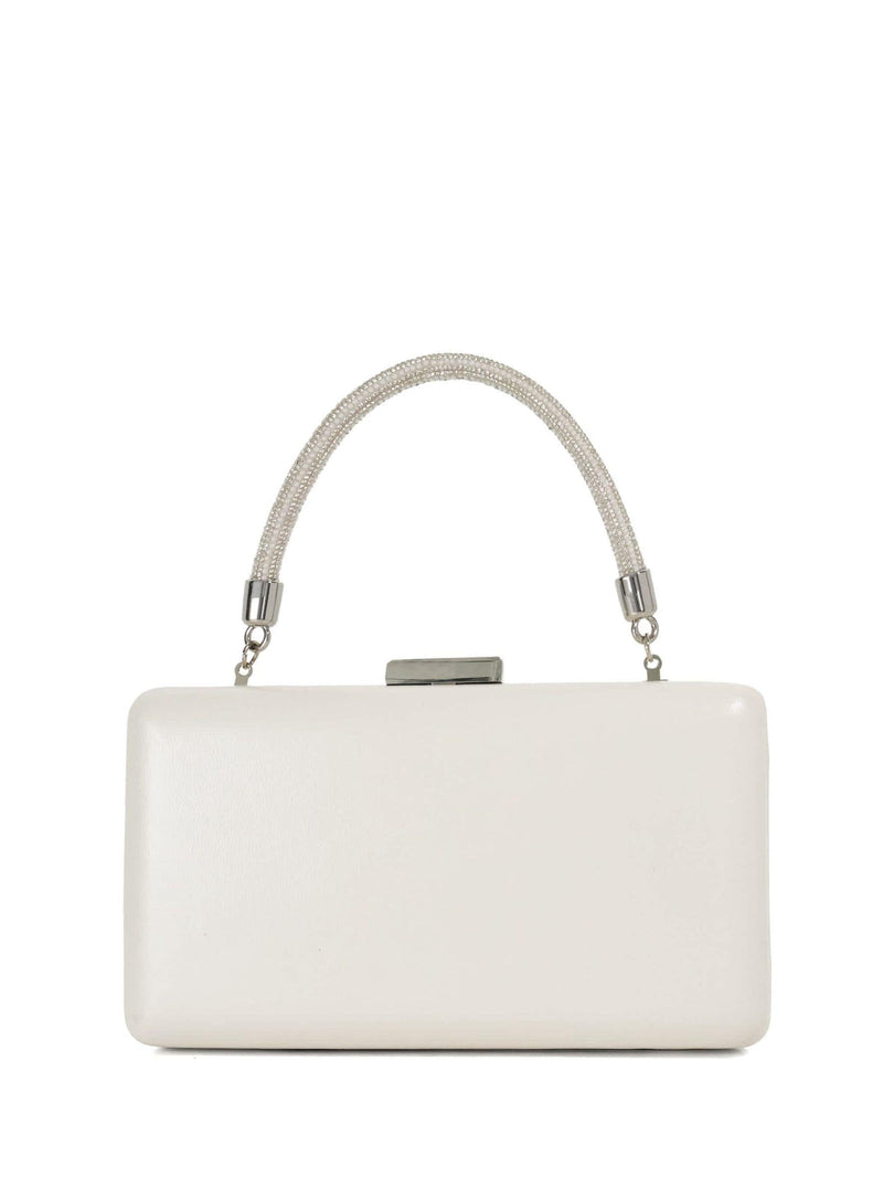 Dune London ivory leather clutch bag - British product