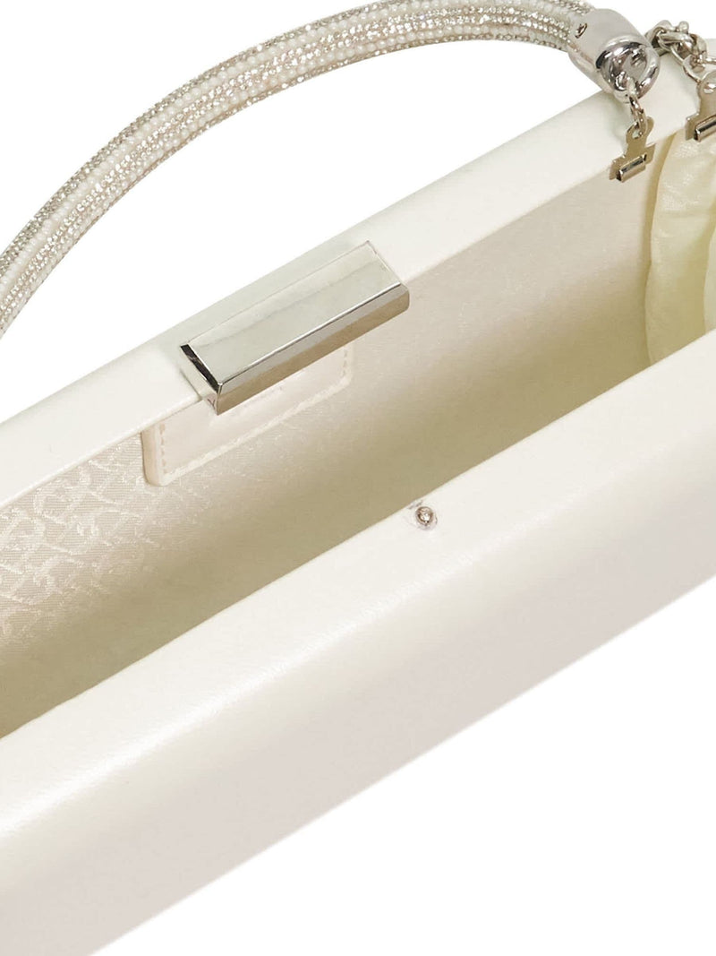Dune London ivory leather clutch bag - British product