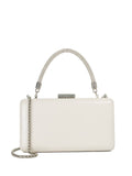 Dune London ivory leather clutch bag - British product
