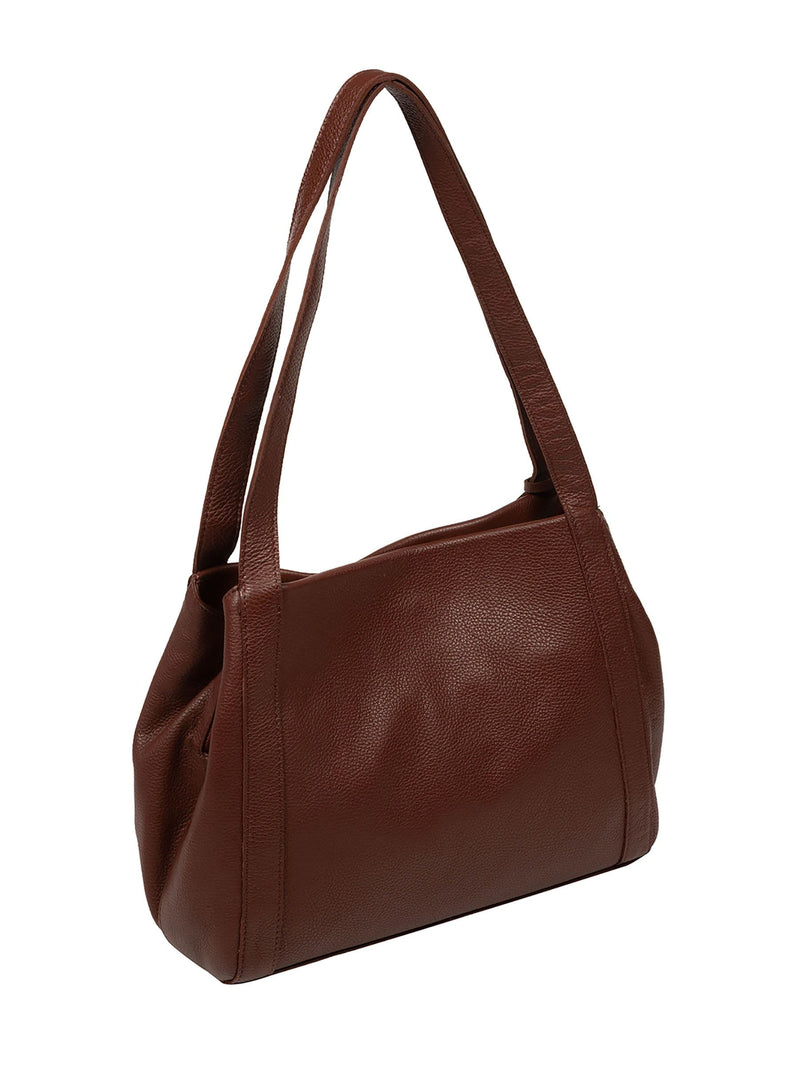 Pure Luxuries London Zoff brown leather handbag (British brand)