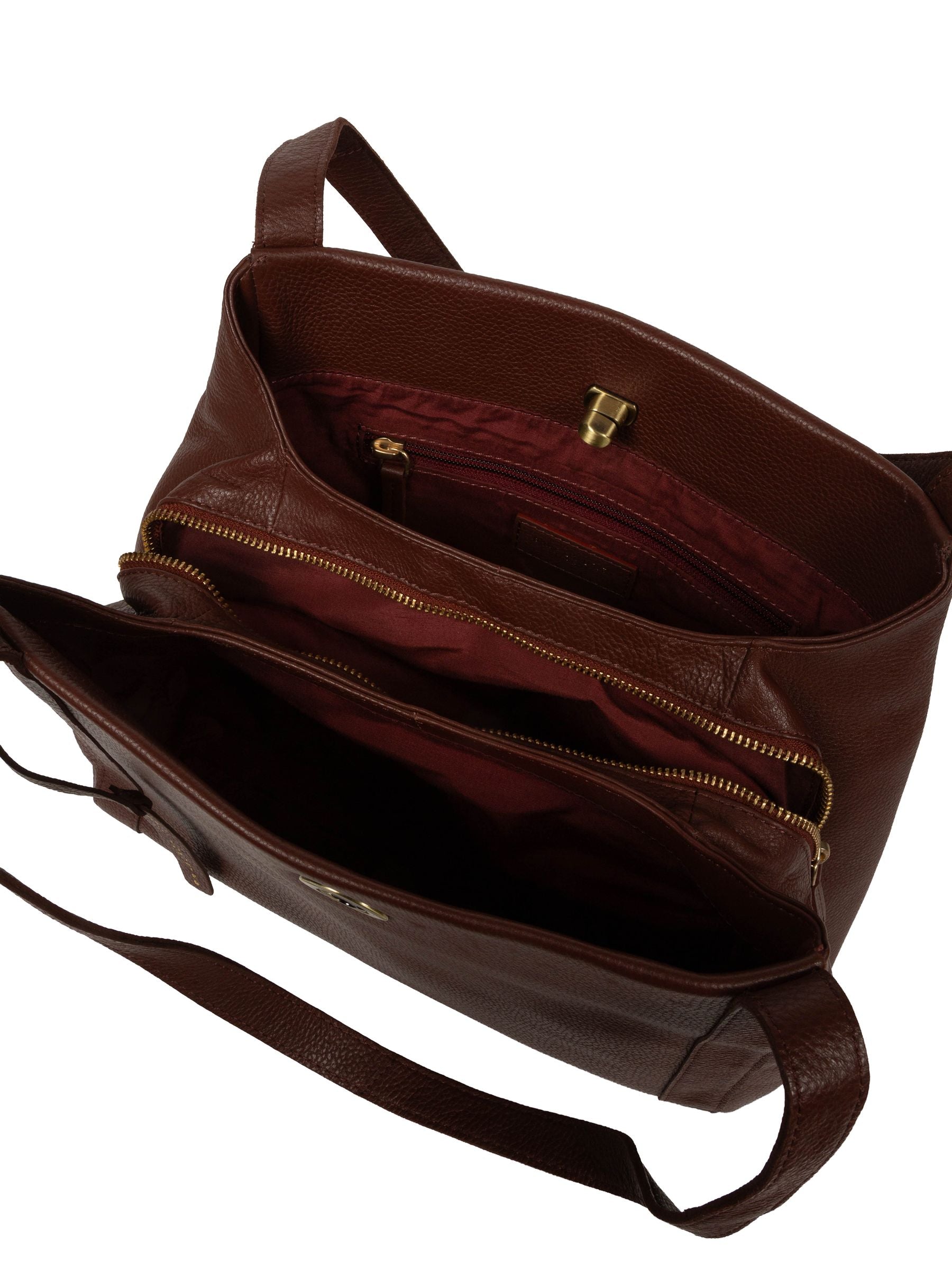 Pure Luxuries London Zoff brown leather handbag (British brand)