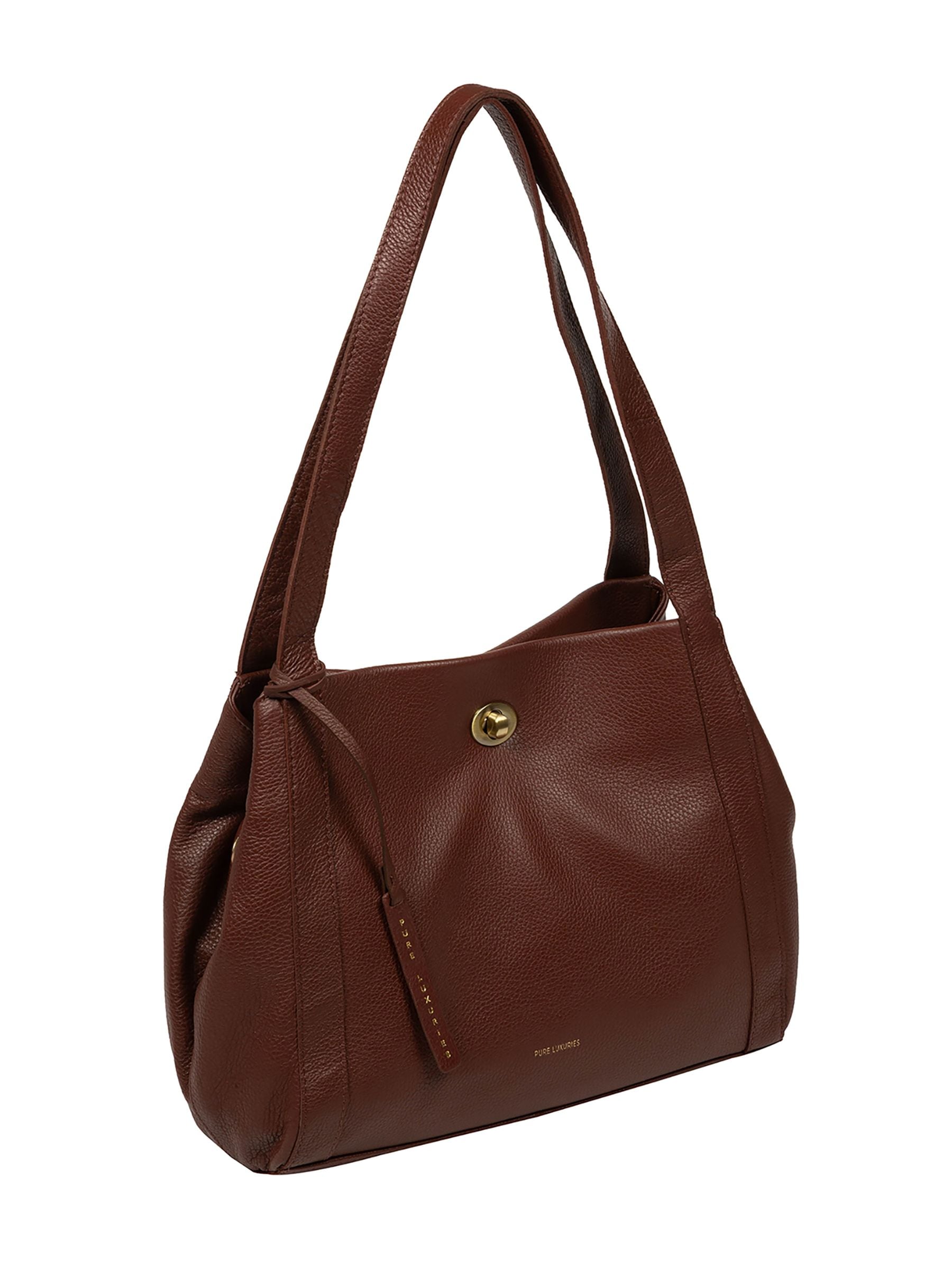 Pure Luxuries London Zoff brown leather handbag (British brand)