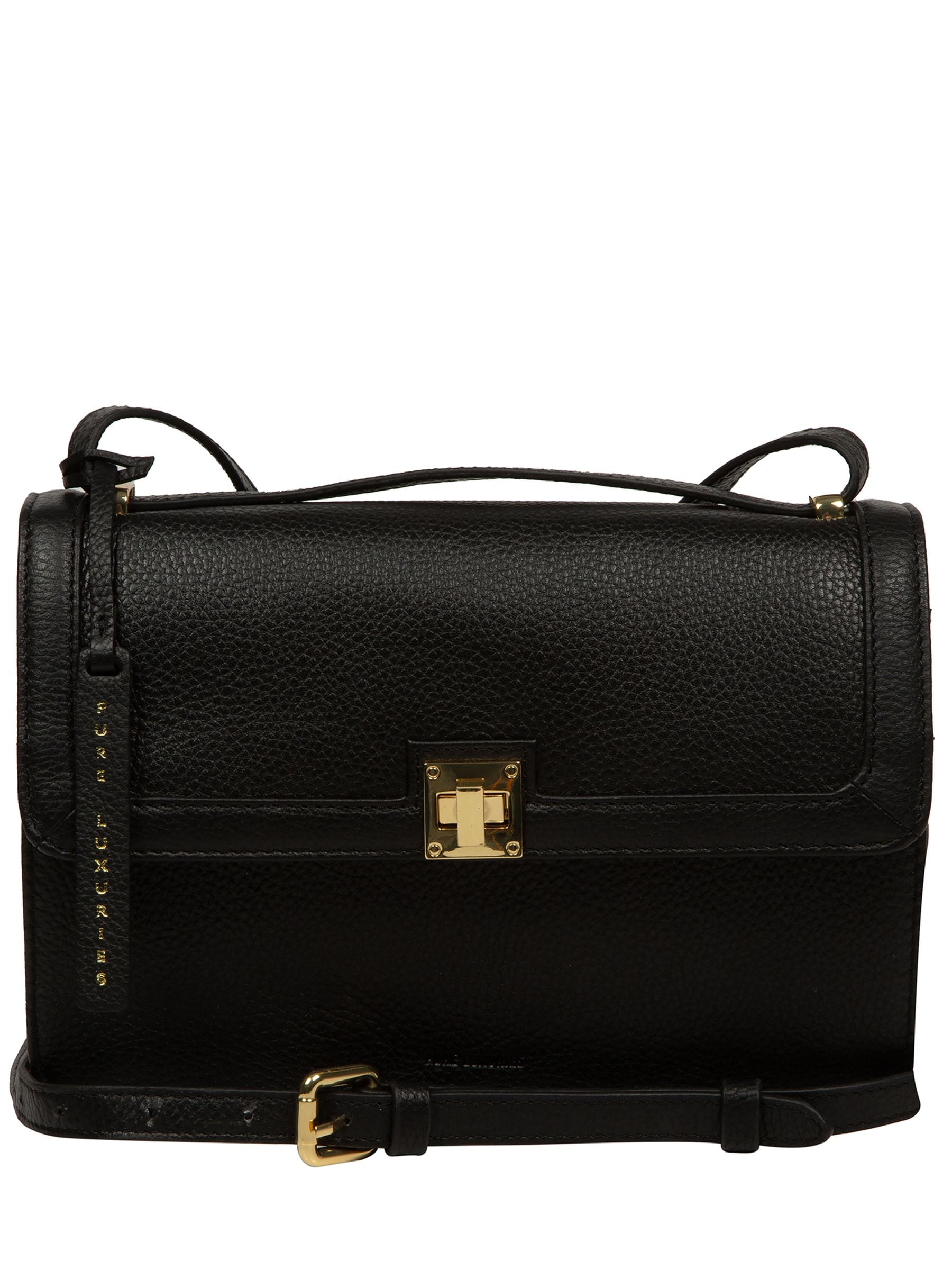 Pure Luxuries London black leather cross body bag (British brand)