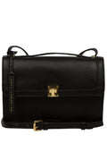 Pure Luxuries London black leather cross body bag (British brand)