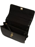 Pure Luxuries London black leather cross body bag (British brand)