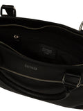 Cultured London Black Aviana leather grab bag, imported from the UK