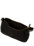 Pure Luxuries London Black Calista leather grab bag, imported from the UK