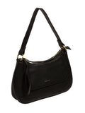 Pure Luxuries London Black Calista leather grab bag, imported from the UK