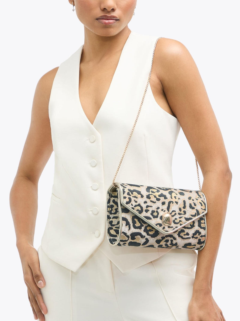 Carvela gold spiral envelope clutch bag, UK version